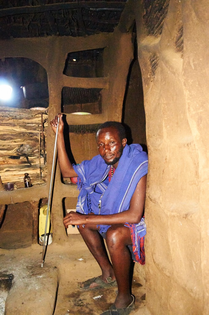 In a Maasai house